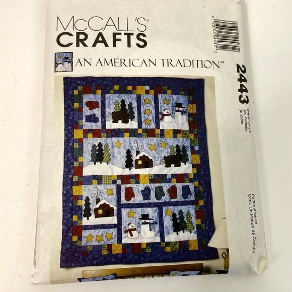 McCalls Crafts Tradition Quilt Mantle Cover Pillow and Stockings Pattern 2443 - Picture 8 of 8